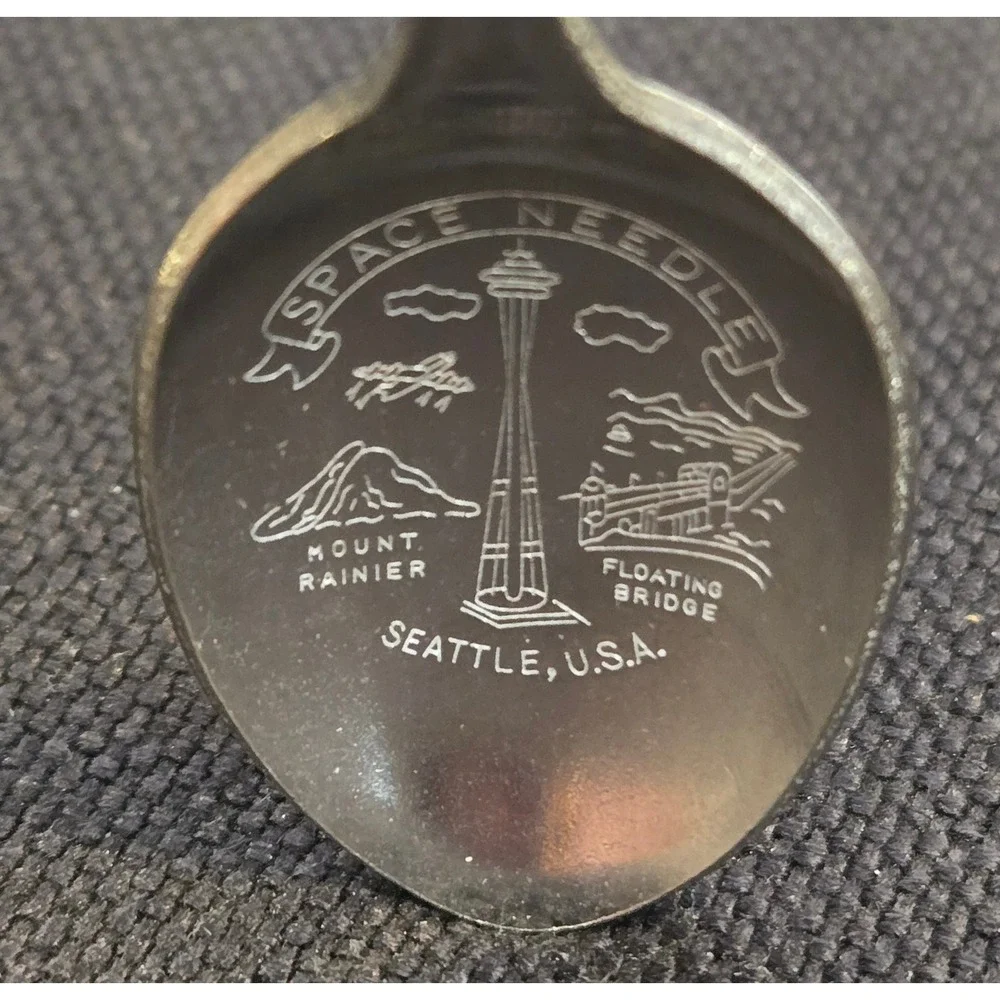 Lot of 10 Vintage Souvenir Collector Spoons California Seattle Florida Canada